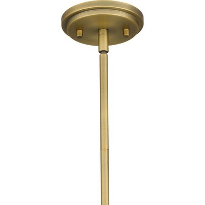 Haven Aged Brass 14" Indoor/Outdoor Clear Glass Bowl Pendant