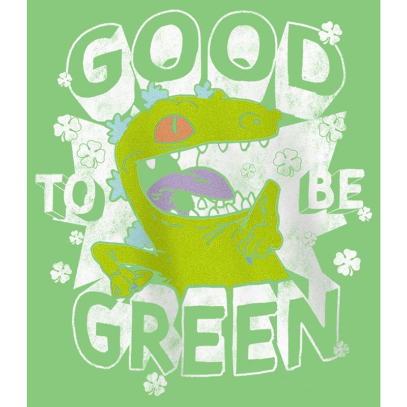 Girl's Rugrats St. Patrick's Day Reptar Good to be Green T-Shirt, 2 of 5