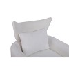 White Classic Mid-Century 360 Degree Swivel Armchair, Teddy Fabric - 4 of 4