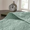 Sapphtopaz Bedding Comforter Set Classic Solid Color with Patterned Quilting Quilt Set - 3 of 4