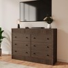 Dresser for Bedroom, Wooden Fluted Chest of Drawers, Modern Oak Storage Organizer - 4 of 4