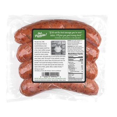 Kiolbassa Jalapeno Beef Smoked Sausage - 13oz : Target