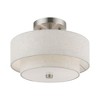 Livex Lighting Meridian 2 - Light Semi-Flush Mount in  Brushed Nickel - 3 of 4