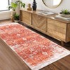 Runner Rug 2*6 Machine Washable Vintage Medallion Hallway Runner Rug Non Slip Low Pile Distressed Throw Carpet - 3 of 4
