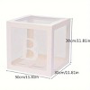 5-Piece BRIDE Letter Balloon Box Set, White Clear Wedding Balloon Blocks for Bridal Shower Engagement Party Decor, Centerpieces and Photo Booth Props - 2 of 4