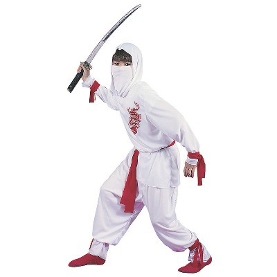 Fun World Boys' Deluxe Dragon Ninja Costume - Size 12-14 - White : Target