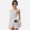 Anna-Kaci Active Women's Sleeveless Fitted Bodysuit Dress with Bubble Hem Skirt and Scoop Neck - 4 of 4