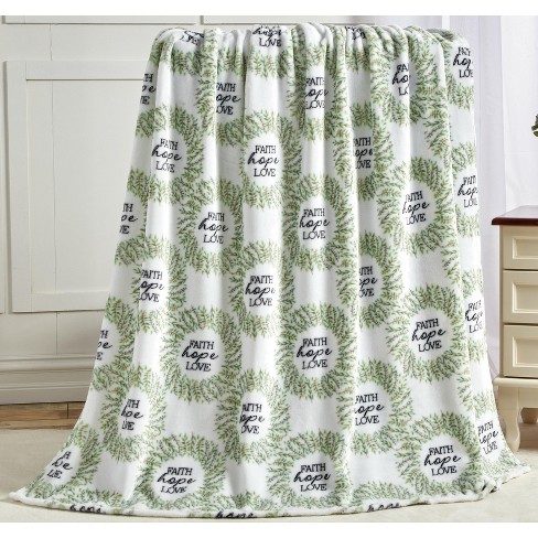 Noble House Extra Heavy and Plush Oversized Throw Blanket - Faith Hope Love 50" x 70" - image 1 of 2