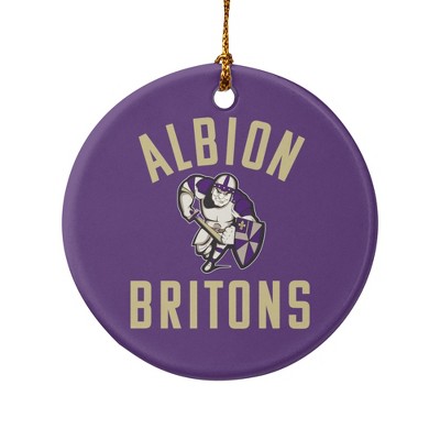 Albion College Britons Logo Porcelain Holiday Christmas Tree Ornament