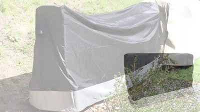 Gray and Black Heavy-Duty Polyester Firewood Rack Cover