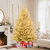 Costway 6/7/8 FT Artificial Christmas Tree with 762/1074/1470 Flocked Branch Tips, 340/450/580 Warm White LED Lights - 4 of 4