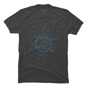 Men's Design By Humans Life in Music By lents T-Shirt - 1 of 2