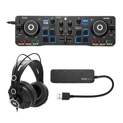 Hercules DJControl Starlight Pocket USB DJ Controller with Headphones & USB Hub