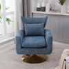 KTMBDW Mid-Century Swivel Accent Chair, Upholstered Fabric Armchair for Living Room, Bedroom - 2 of 4