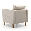 Best Price Mattress Hana Armchair Beige: Eucalyptus Wood Frame, High Density Foam, Tool-Free Assembly - 3 of 4
