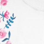 white flower embroidery