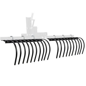 60 Inch Tractor Rake, Pine Straw Needle Rake, Durable Powder Coated ...