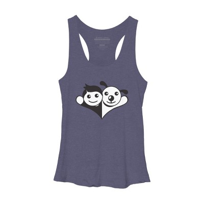 Women's Design By Humans Doggy Friend By graphicganga Racerback Tank Top