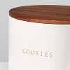 Stoneware Cookie Jar with Wood Lid Matte Sour Cream - Hearth & Hand™ with Magnolia - image 4 of 4