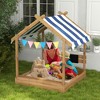 Aghana Digitals Kids Wooden Sandbox with Adjustable Canopy, Detachable Seats/Backrests, Convertible - 4 of 4