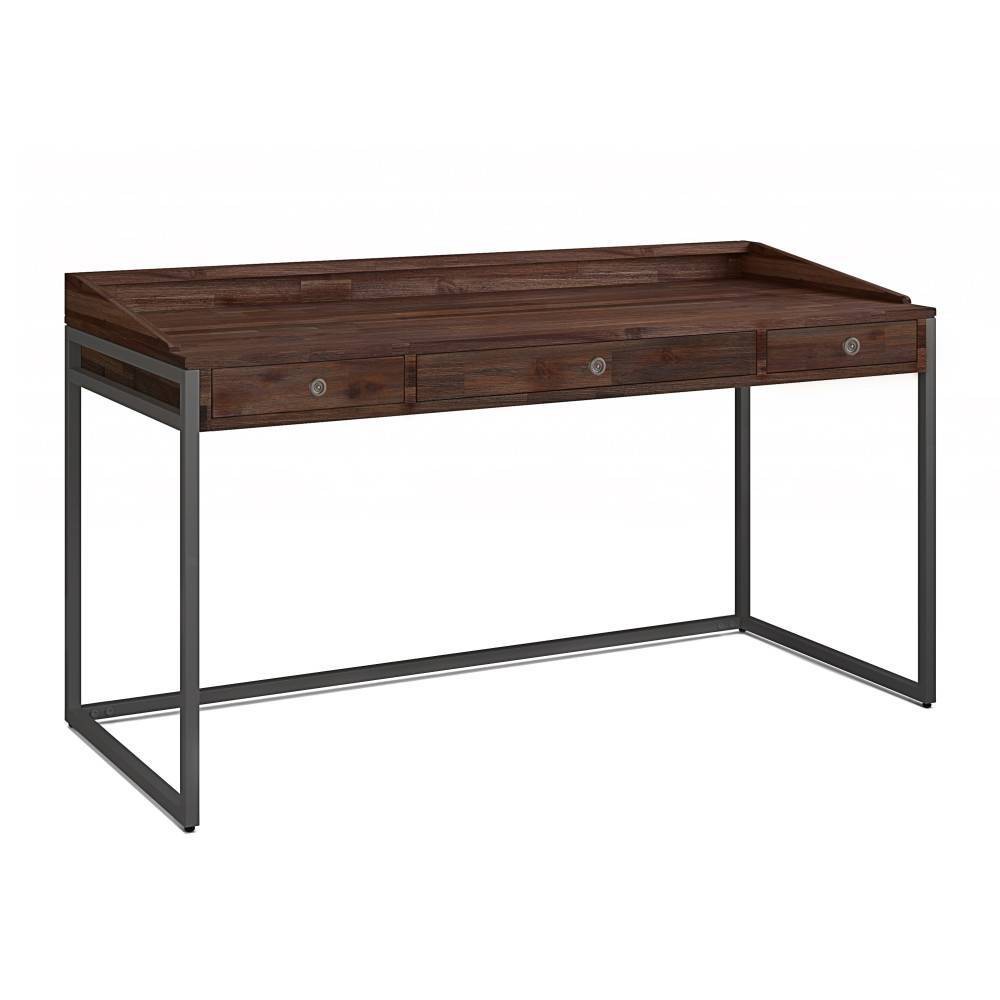 Photos - Office Desk Brinkley Desk Distressed Charcoal Brown - WyndenHall