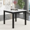 5-Piece Counter Height Dining Table Set with Faux Marble Top, Velvet Upholstered Chairs, Rubberwood Legs for Kitchen or Dining Room - 3 of 4