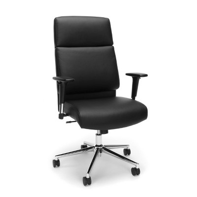 Bonded Leather High Back Office Chair For Computer Desk Black - OFM