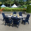 WestinTrends 7 Piece Outdoor Patio Dining Table and Adirondack Armchair Set - 2 of 2