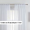 HLC.ME Penelope Faux Linen Textured Privacy Sheer Light Filtering Rod Pocket Curtains Panels, Set of 2 - 3 of 4