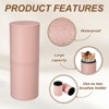 Unique Bargains PU Leather Dustproof Pencil Toothbrush Cosmetic Brush Holder - 3 of 4