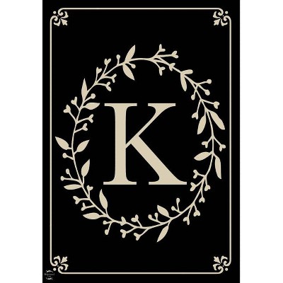 Briarwood Lane Gartenflagge Mit Monogramm „K“ – 32,5 X 45,7 Cm, Wetterbeständig, Doppelseitig