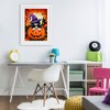 Stupell Industries Cat Peeking from Jack-o-Lantern Framed Print Under Glass Art - 3 of 4