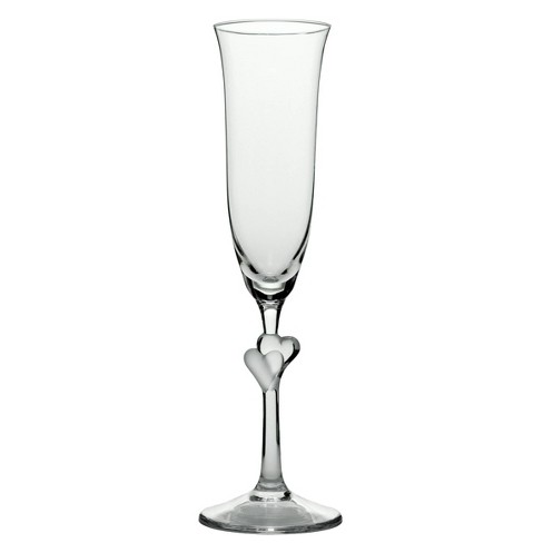 2pk Set - Satin 6.3oz Flute L\'amore Lausitz Glass : Stolzle Target Heart Drinkware