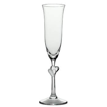 6.3oz 2pk Glass L'Amore Heart Flute Drinkware Set - Stolzle Lausitz