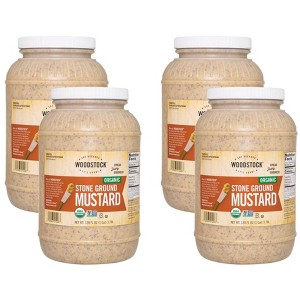 Woodstock Organic Stone Ground Mustard - Case of 4/128 oz - 1 of 4