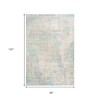HomeRoots 8' X 10' Blue Abstract Hand Knotted Area Rug - 3 of 3