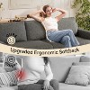 Vipbear Modern 3-Seater Sofa Couch with Deep Seats, 93" Slipcovered Upholstered Sofa with Removable Cover, Comfy Couches - 3 of 4