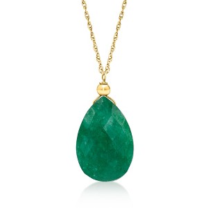 Ross-Simons 5.50 Carat Emerald Pendant Necklace in 10kt Yellow Gold - 1 of 4
