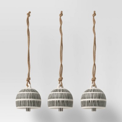 3pk Stoneware Wind Chimes White - Opalhouse™