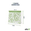 Ello 6pk Standing sandwich Reusable Food Storage Bags Green - 4 of 4