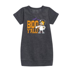 - SpongeBob SquarePants - Sandy Boo Y'all Graphic Short Sleeve Fleece Dress - 1 of 4