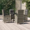 vidaXL Garden Dining Set Black and Grey - 2 of 4