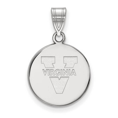 Black Bow Jewelry 14k White Gold Virginia Wahoos NCAA Medium Pendant