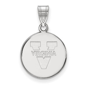 Black Bow Jewelry 14k White Gold Virginia Wahoos NCAA Medium Pendant - 1 of 3