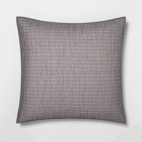 Euro Solid Texture Stripe Pillow Sham Radiant Gray Hearth Hand With Magnolia Target