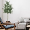Faux Olive Tree, Fake Black Olive Tree with Pot, Indoor Tall Artificial Plants for Living Room Home Office Store Indoor Outdoor Decor - 3 of 4