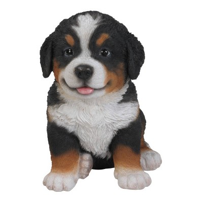 6.5" Polyresin Bernese Mountain Puppy Statue Black/White - Hi-Line Gift