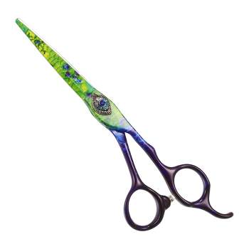 Unique Bargains Hair Cutting Scissors Professional Barber Scissors Stainless Steel Razor 17.5cm Long Multicolor