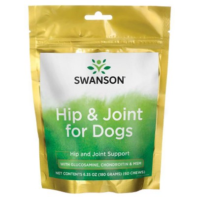 Swanson Glucosamine and Chondroitin for Dogs Hip and Joint with Msm 6.35 oz Package