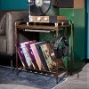 KTMBDW 2-Tier Standing Display Bookshelf, Vinyl Record Storage Holder Rack, Record Display Table for Albums Books Magazines for Living Room Bedroom - 2 of 4